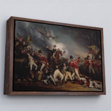 Kahverengi Çerçeveli Princeton Savaşı'nda General Mercer'in Ölümü Tablo-