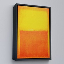 Siyah Çerçeveli Mark Rothko Turuncu Sarı Eseri Kanvas Tablo