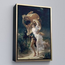 Altın Çerçeveli Fırtına Dekoratif Duvar Tablosu