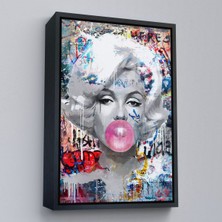 Siyah Çerçeveli Marilyn Monroe Graffiti Pop Art Duvar Tablosu
