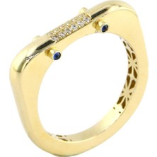 14 Ayar Altın Tasarım Yüzük  -  0195040