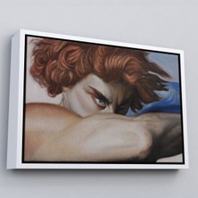 Beyaz Çerçeveli Düşmüş Meleğin Gözyaşları Tablosu, Alexandre Cabanel Fallen Angel's Eyes Tablosu