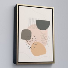 Altın Çerçeveli Iskandinav Soyut Tablo