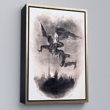 Çerçeveli Goethe'nin Faust'undan Mephistopheles'in Gökyüzündeki Önsözü Kanvas TABLO-5301