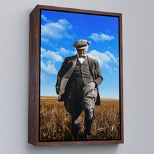 Çerçeveli Atatürk Portre Tablosu Mustafa Kemal Atatürk Dikdörtgen Dekoratif Kanvas TABLO-129