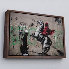 Çerçeveli Banksy Napolyon Geçişi Alpler Kanvas TABLOSU-5094