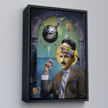 Çerçeveli Soyut Nikola Tesla TABLOSU-7924