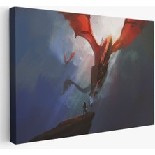 Ejderhanın Kaşındaki Savaşçı Kanvas TABLO-5083