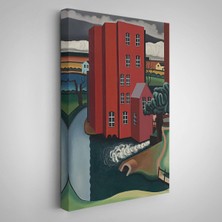 Auguste Herbin - Kırmızı Ev Tablosu -The Red HOUSE-7347