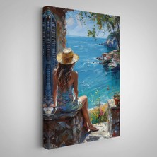 Deniz Manzarasınız Izleyen Kadın TABLOSU-7866