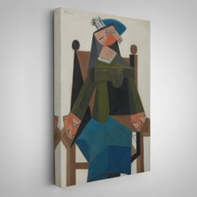 Pablo Picasso - Koltukta Oturan Soyut Kadın TABLOSU-7295