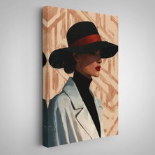 Güzel Retro Kadın TABLOSU-7595