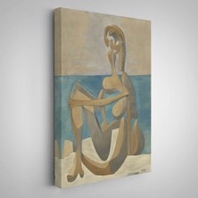 Salvador Dali - Plajda Oturan Yüzücü Tablo - Seated Bather On The BEACH-7405