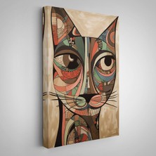 Desenli Kedi TABLOSU-7901