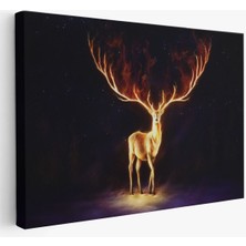 Sürreal Sarı Geyik TABLOSU-6649