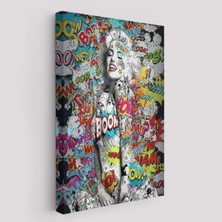 Graffiti Marilyn Monroe, Renkli Marilyn Monroe Kanvas TABLO-5307