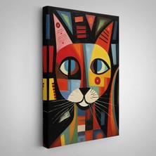 Pablo Picasso Tarzı - Soyut Renkli Kedi TABLO-7374