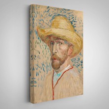 Vincent Van Gogh - Hasır Şapkalı Otoportre TABLOSU-7462
