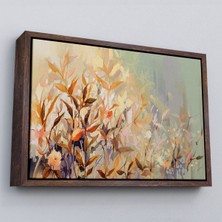 Çerçeveli Renkli Yapraklar Duvar TABLOSU-1240