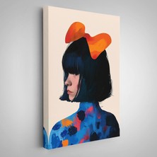 Küt Saçlı Güzel Kadın TABLOSU-7607