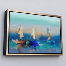 Çerçeveli Soyut Modern Sanat Yağlıboya Görünüm Dekoratif Kanvas Duvar TABLOSU-3589