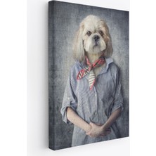 Köpek Kafalı Insan Kanvas TABLO-4998