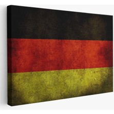 Almanya Bayrağı Rustik Kanvas Tablo, Ev ve Ofis Dekoru TABLO-5387