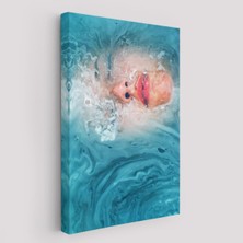 Su Altındaki Kadın Dekoratif Duvar TABLOSU-6202