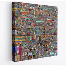 Reddit R/place Kanvas Tablo, Elraenn Twitch Kanvas Tablo, Reddit Savunma Hattı Kanvas TABLO-5173