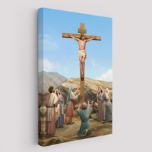 Çerçeveli Isa'nın Çarmıha Gerilmesi Kanvas TABLO-5236