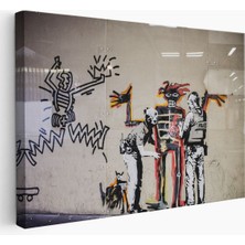 Bansky Grafitiyi Arayan Polisler Kanvas TABLO-5018