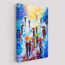 Renkli Şemsiyeli Insanlar TABLOSU-5923