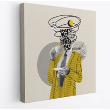 Kahve Içen Çizgi Roman Kahramanı Pop Art TABLO-5801