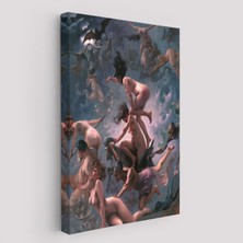 Şabat'a Giden Cadılar, Luis Ricardo Falero Vision De Faust 1878 Vintage Kanvas TABLO-5285