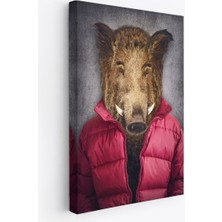 Domuz Kafalı Insan Kanvas TABLO-4987