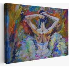 Balerin Kız Yağlıboya Görünüm Dekoratif Kanvas Duvar TABLOSU-3612