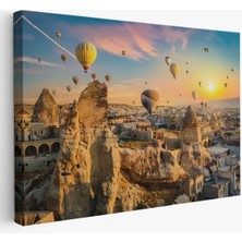 Göreme Kapadokya Manzarası Duvar Tablosu(Tek PARÇA)-1245