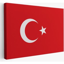 Türk Bayrağı Dekoratif Kanvas Duvar TABLOSU-3668