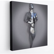 Metalik Efektli Modern Kanvas Tablo, Romantik Beden, 3D Efektli Aşk SANATI-5364