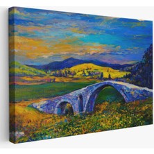 Köy Taşköprüsü Günbatımı Manzarası Duvar TABLOSU-1202