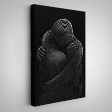 Linear Hug Sarılan Çift TABLOSU-7819