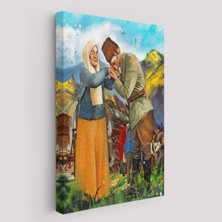 Atatürk Annesi Zübeyde Hanımın Elini Öperken Duvar TABLOSU-6302