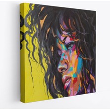 Renkli Kadın Kanvas TABLO-5905