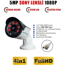 6 Kameralı Set 500 GB HDD Full Hd Gece Görüşlü Güvenlik Kamerası Sistemi-Sabit Ip Gerektirmez-