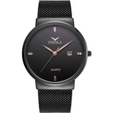 Lüks Hasır Çelik Şık Erkek Kol Saati 3ATM Su Geçirmez