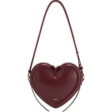 Jw Peı Bordo Arlene Macenta Kalp Şeklinde Vegan Deri Çanta