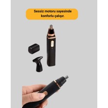 USB Şarjlı Sessiz Burun ve Kulak Kılı Temizleme Cihazı