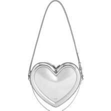 Jw Peı Gri Arlene Macenta Kalp Şeklinde Vegan Deri Çanta