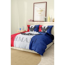 Marka Nevresim Takımı Çift Kişilik Pamuklu Saten Kumaş 6 Parça 3D Dijital Baskı Duvet Cover Set Model No:4