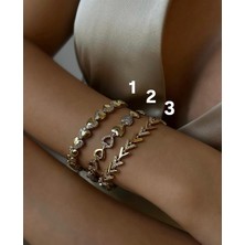 Xuping Jewelry Xuping 14 K Altın Rengi Kalp Bileklik 17,5+2 cm Zirkon Taşlı Parlak Çelik Ürün